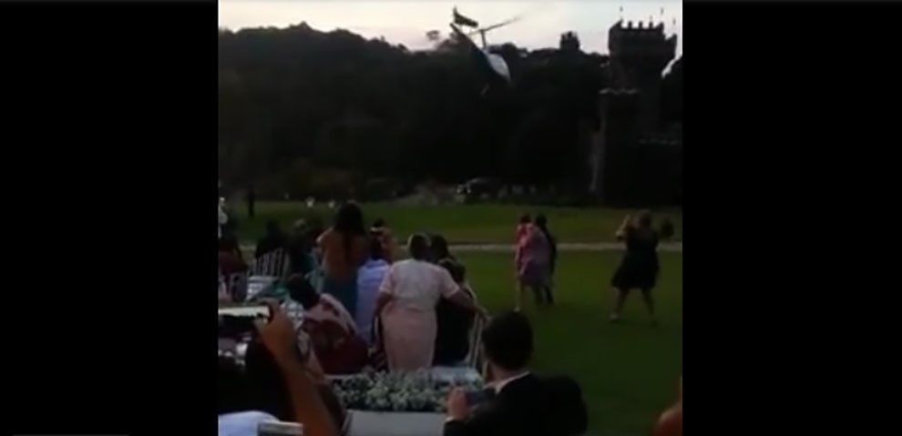 Llevaban a una novia en helicóptero hacia el altar y se estrellaron