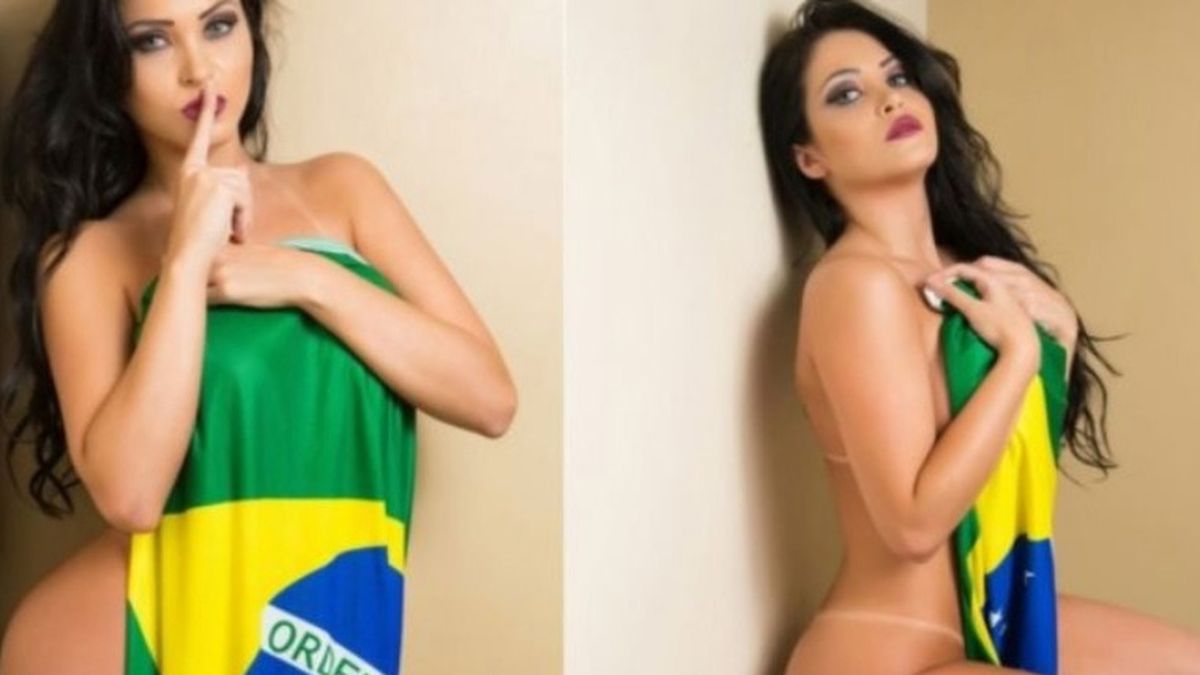 Una modelo posó desnuda con la bandera brasileña y tuvo que pedir perdón