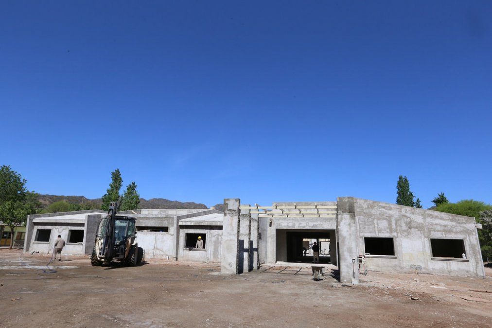 La Majadita: avanza la construcción del edificio para la escuela primaria Lanteri