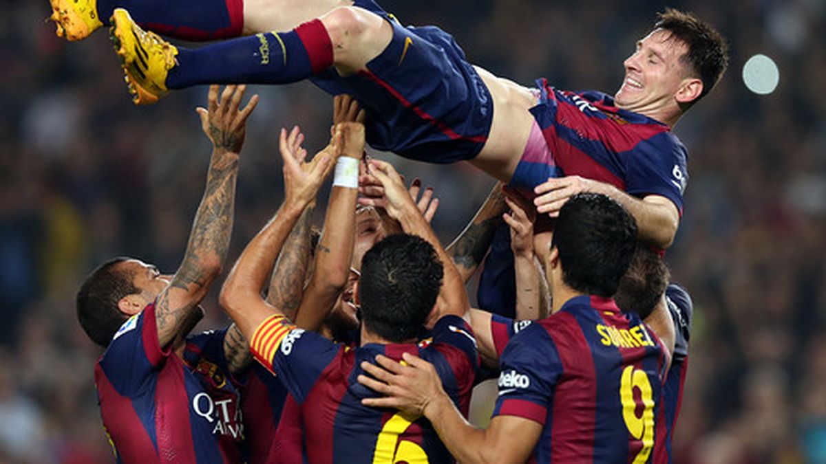 Messi consiguió el récord de máximo goleador de la liga española