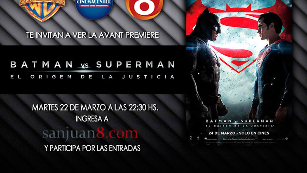 Estos son los ganadores de las entradas para ver Batman vs Superman