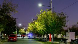 Chimbas inauguró la nueva iluminación LED en calle Azcuénaga