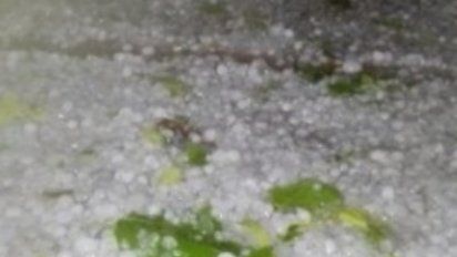 Granizo en Pocito. 