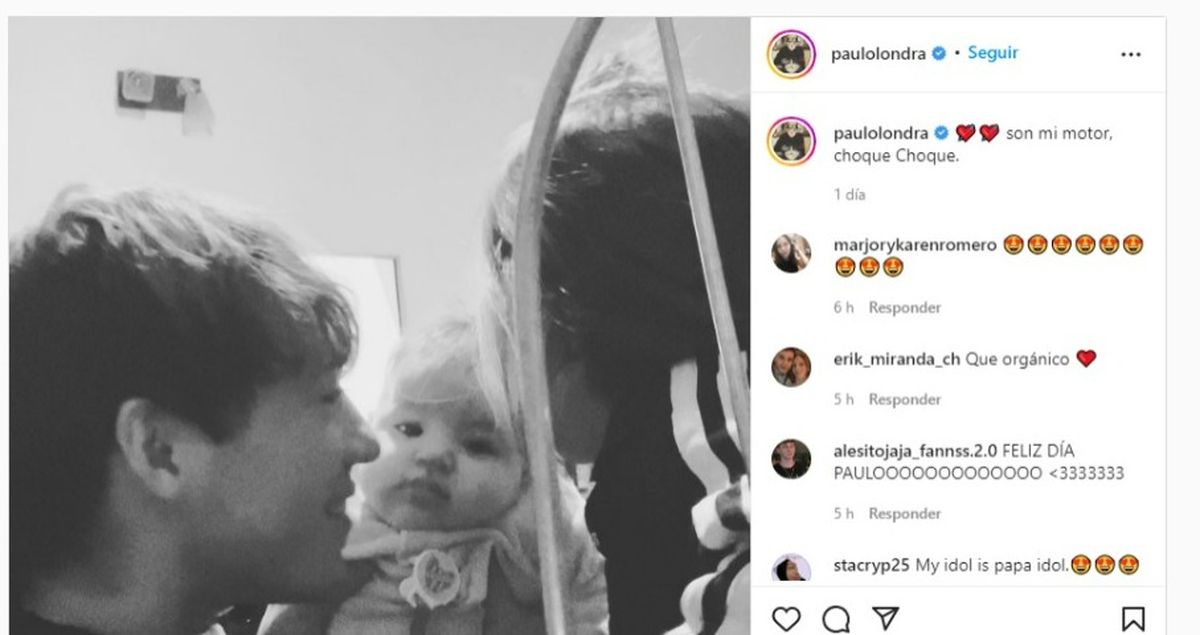 Paulo Londra subió un posteo con sus hijas