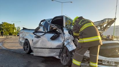 El jueves, un siniestro vial se produjo en Ruta 40 y calle 11. 