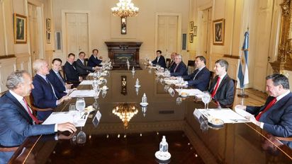 El presidente Alberto Fernández recibió a ocho empresarios.