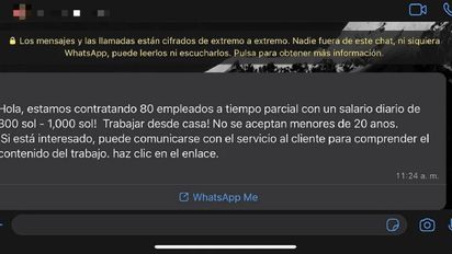 Cómo identificar las falsas promesas de trabajo por WhatsApp
