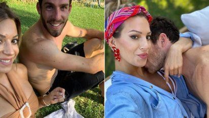 Los futuros papás, Noelia Marzol y Ramiro Arias.