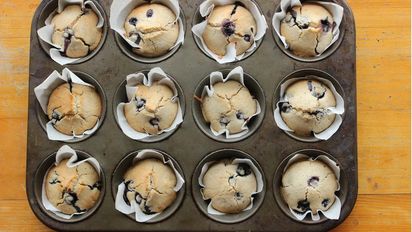 Receta de muffins veganos de arándanos y sin gluten