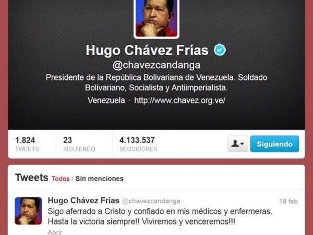 En su último tweet, Hugo Chávez se aferraba a la vida