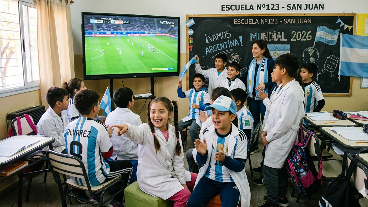Mundial 2026: qué partido de la Selección se podrá ver en las escuelas