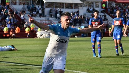 Gabriel Hauche, autor del gol de la victoria de Racing ante Tigre. Foto: Liga Profesional.