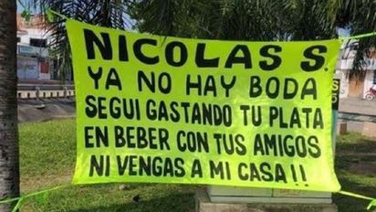 Canceló su casamiento por medio de un pasacalles.