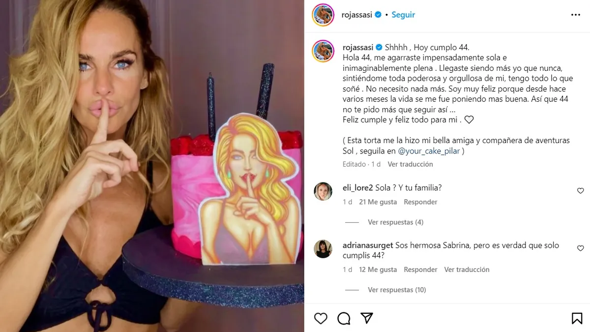 Sabrina Rojas cumplió años y sus hijos y expareja le dieron una gran  sorpresa