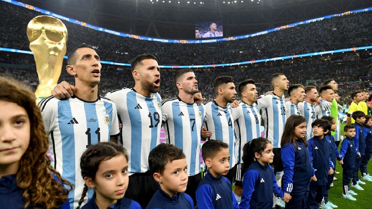 A todo pulmón: así cantó el himno la Selección Argentina