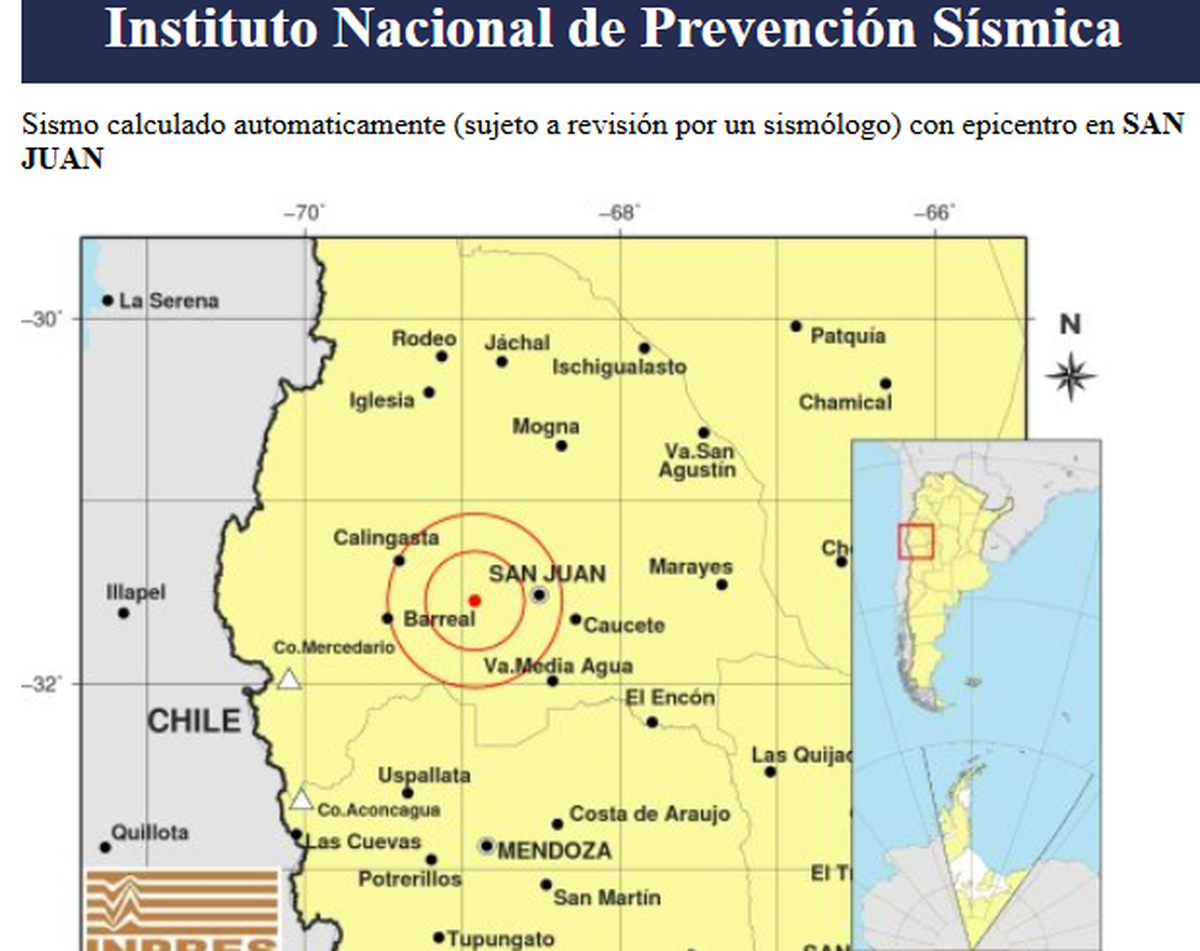 Luego del granizo, se registró un fuerte temblor en San Juan