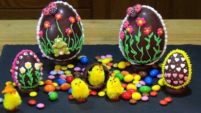 Huevos de pascua caseros.
