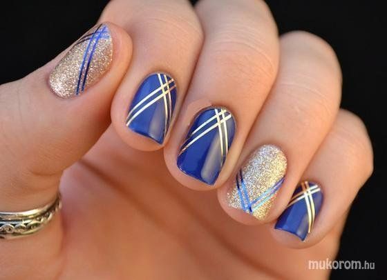3. "Navy Blue and Gold Nail Art Ideas for a Formal Event" - wide 7