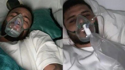 Neymar e Icardi, las estrellas del PSG con máscaras de oxígeno.