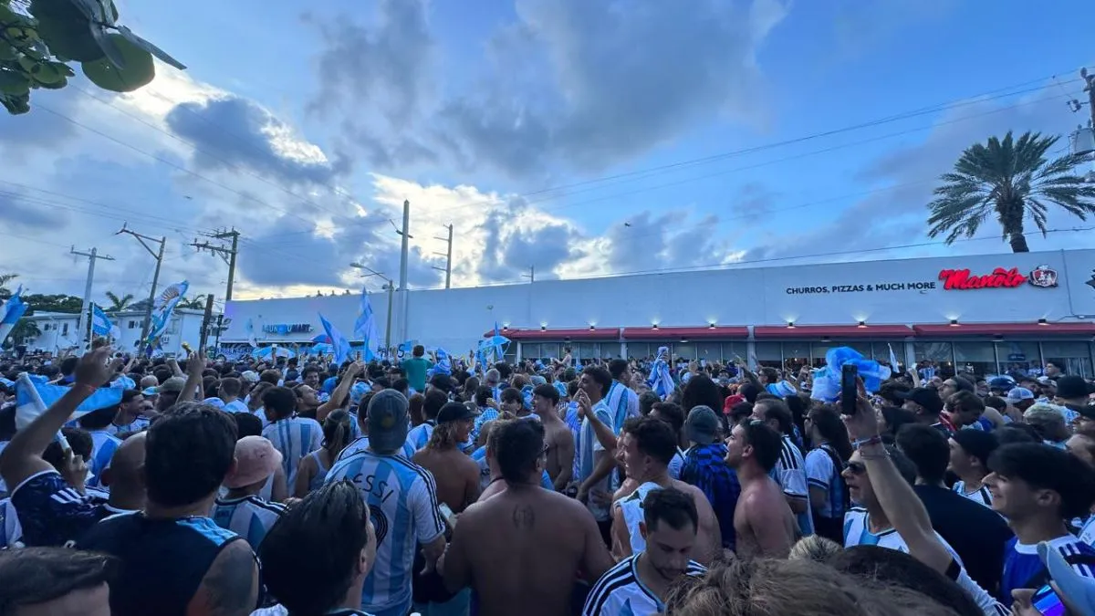 Una marea albiceleste en Miami: banderazo de costumbre previo al duelo ante Cabo Verde