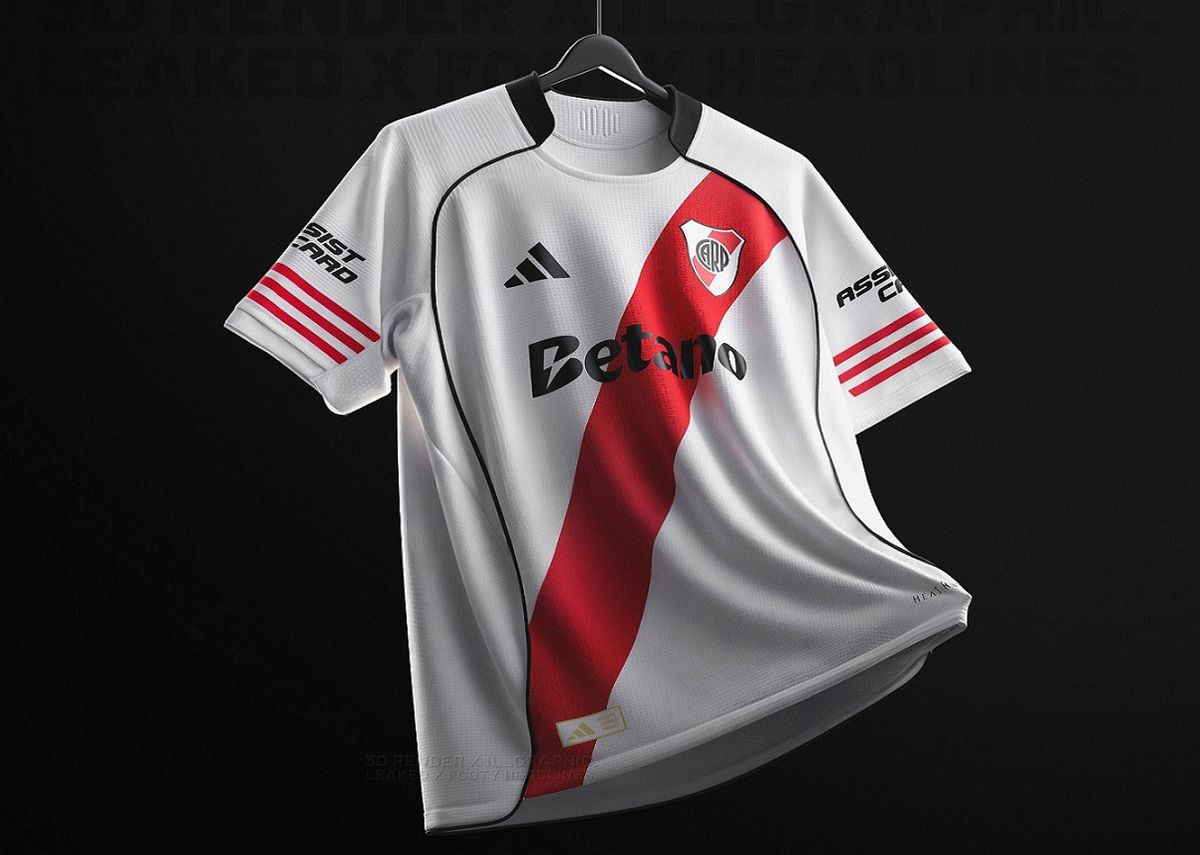 Filtraron la imagen de la camiseta que usaría River en 2026