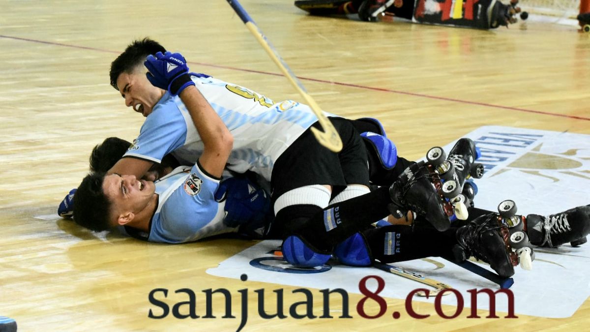 Argentina venció 5-3 a España y es finalista del Mundial de Hockey sobre Patines Sub19. Foto: Adrián Carrizo.