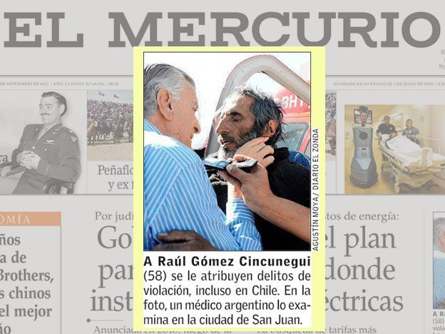Un diario tradicional de Chile le cambió la profesión a Gioja en una foto