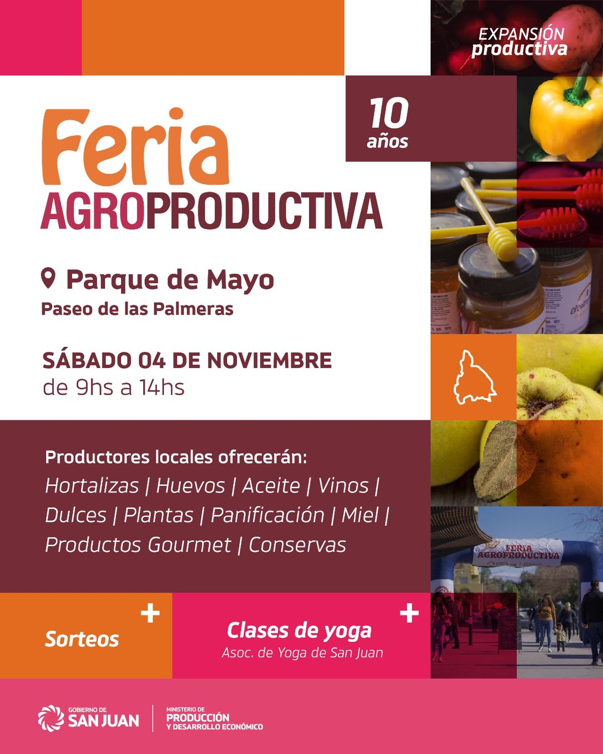Este sábado habrá Feria Agroproductiva en el Parque de Mayo