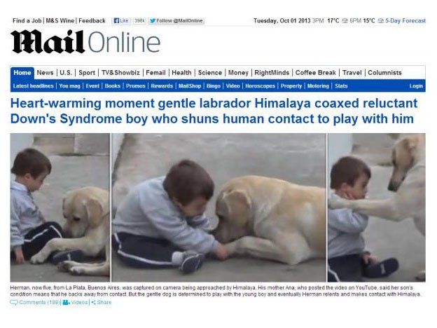 Mirá el video que emociona al mundo entre un nene argentino y un perro