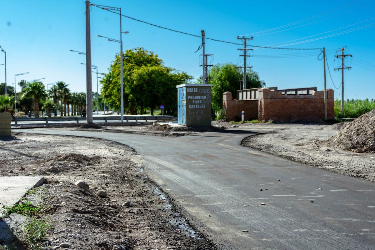 Avanza la construcción del parador del Ciclismo en Rivadavia