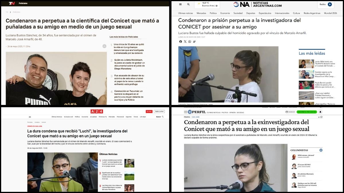 El caso Luciana Bustos llegó a los medios nacionales tras su condena