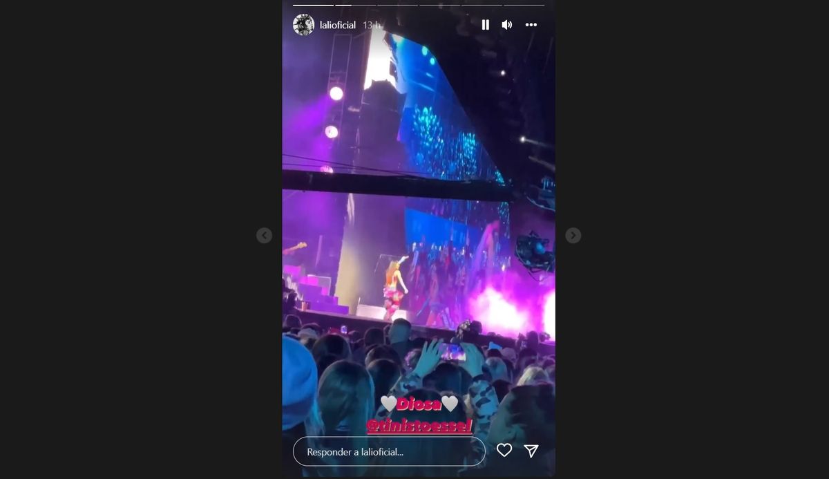 Lali fue a ver a Tini y subió una historia a Instagram