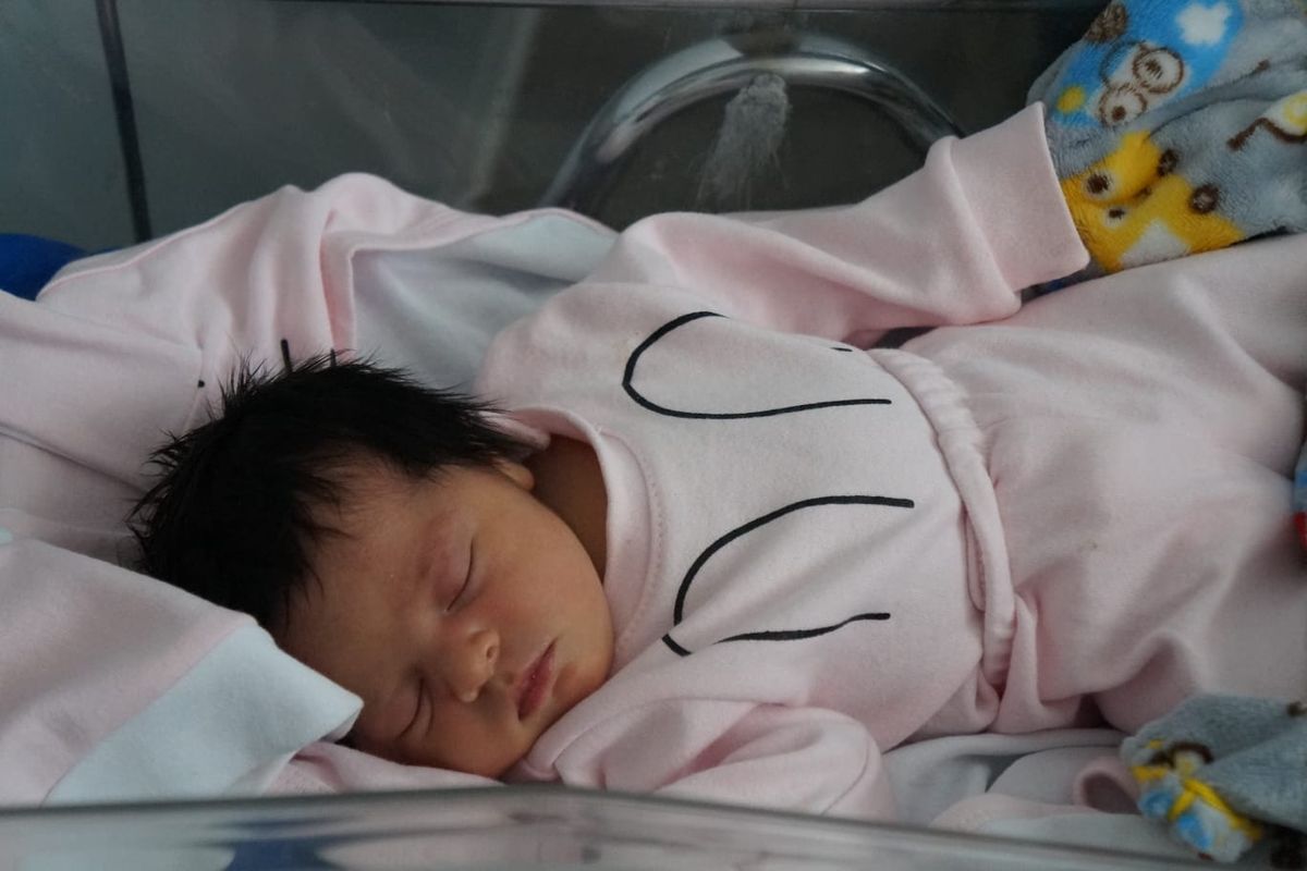 Ella es Mirella, la primera beba del 2023 de San Juan