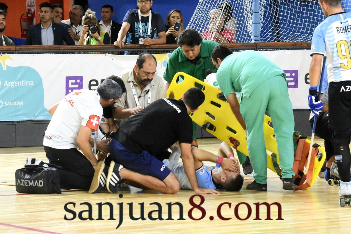 Matías Pascual sufrió una grave lesión y se despidió del Mundial. Foto: Adrián Carrizo. 
